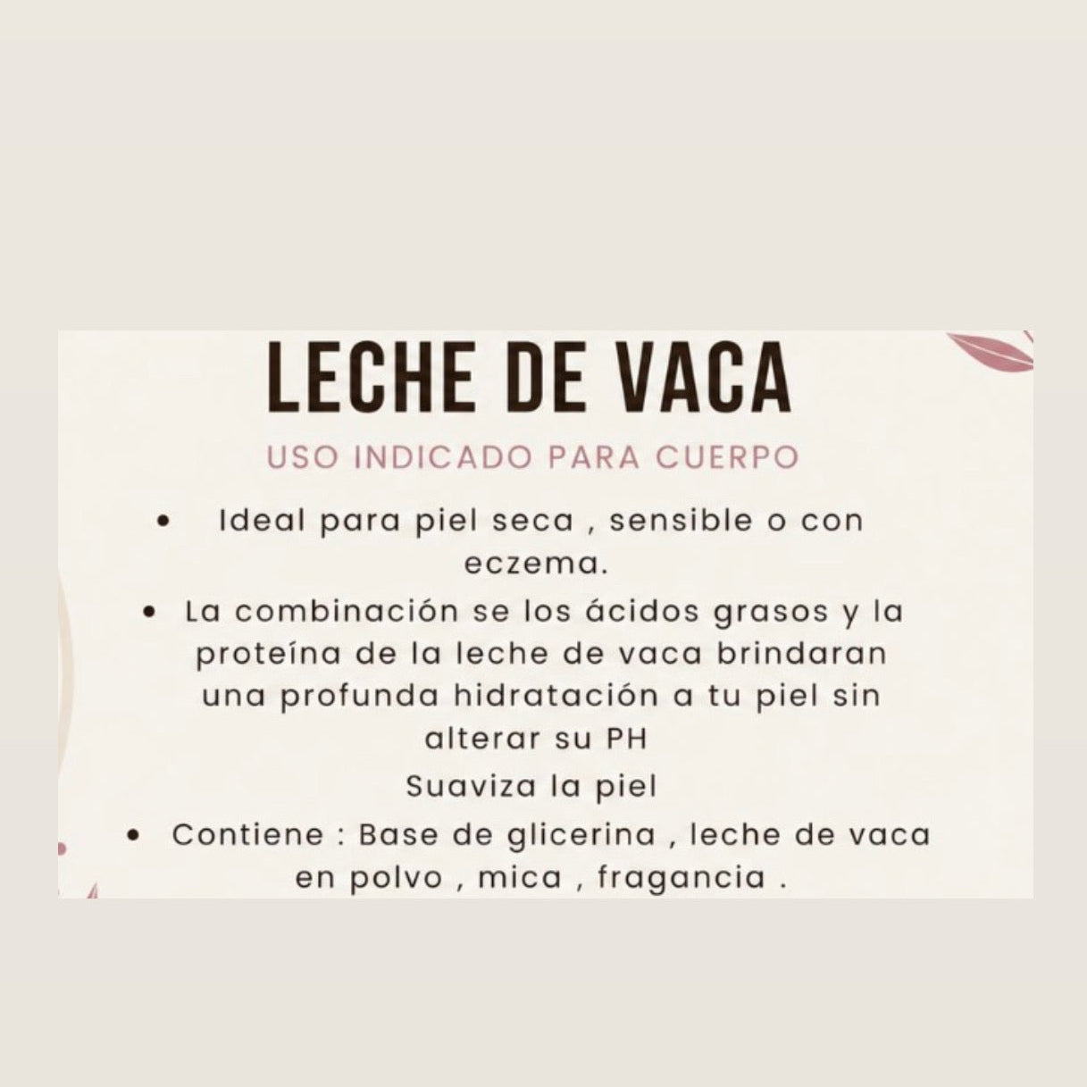 JABÓN LECHE DE VACA